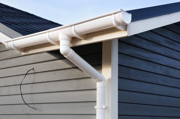 PVC Rain Gutter Installation in Stafford